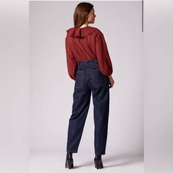 JOIE  Primrose Straight Leg Denim Pant trouser pleated JEANS SZ 30 - Picture 3 of 9